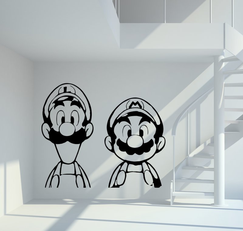 37152 Mario und Luigi Nintendo Wandtattoo